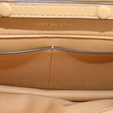 TORY BURCH KIRA TOP HANDLE CHAIN WALLET CROSSBODYS NUDE