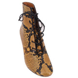 TORY BURCH SNAKE BOOTIES YELLOW 7 US