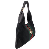 GUCCI WEB JACKIE SHOULDER BAGS BLACK