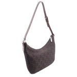 GUCCI brown GG monogram hobo shoulder bag with adjustable shoulder strap
