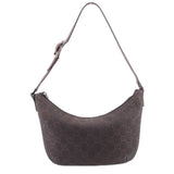 GUCCI brown GG monogram hobo shoulder bag with curved top and shoulder strap