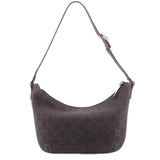 GUCCI brown GG monogram hobo shoulder bag with zip top and adjustable strap