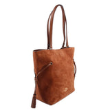 COACH SUEDE ANDY TOTES REDWOOD
