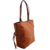 COACH SUEDE ANDY TOTES REDWOOD