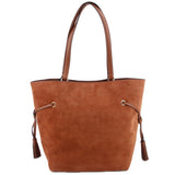 COACH SUEDE ANDY TOTES REDWOOD
