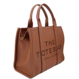 MARC JACOBS THE LEATHER MEDIUM TOTES BROWN