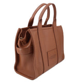 MARC JACOBS THE LEATHER MEDIUM TOTES BROWN