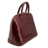 LOUIS VUITTON ALMA MM HANDLE BAG AMARANTE VERNIS