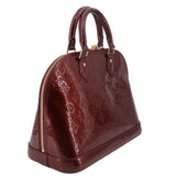 LOUIS VUITTON ALMA MM HANDLE BAG AMARANTE VERNIS
