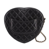 CHANEL CC IN LOVE QUILTED HEART CROSSBODYS BLACK