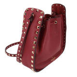 VALENTINO ROCKSTUD BUCKET CROSSBODYS RED