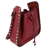 VALENTINO ROCKSTUD BUCKET CROSSBODYS RED