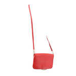 TORY BURCH red mini crossbody bag with chain strap and small flap
