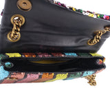 KURT GEIGER MINI KENSINGTON CROSSBODYS MULTI SEQUIN