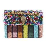 KURT GEIGER MINI KENSINGTON CROSSBODYS MULTI SEQUIN