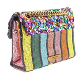 KURT GEIGER MINI KENSINGTON CROSSBODYS MULTI SEQUIN