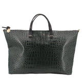 CLARE V CROC EMBOSSED CROSSBODYS GREEN