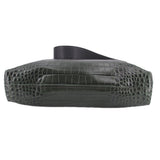 CLARE V CROC EMBOSSED CROSSBODYS GREEN