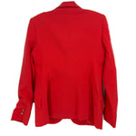 L'AGENCE red one-button blazer, back view