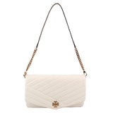 TORY BURCH KIRA CHEVRON SHOULDER BAGS CREAM