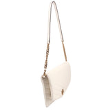 TORY BURCH KIRA CHEVRON SHOULDER BAGS CREAM