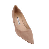 MANOLO BLAHNIK SUEDE HEELS NUDE 38.5 EU | 8.5 US