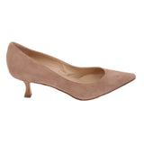 MANOLO BLAHNIK SUEDE HEELS NUDE 38.5 EU | 8.5 US