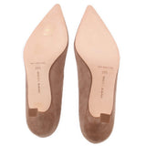 MANOLO BLAHNIK SUEDE HEELS NUDE 38.5 EU | 8.5 US