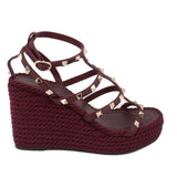 VALENTINO ROCKSTUD HEELS PLUM 37 EU | 7 US