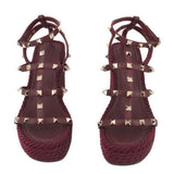 VALENTINO ROCKSTUD HEELS PLUM 37 EU | 7 US