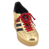 GUCCI X ADIDAS WOMEN'S GAZELLE WEDGE SNEAKERS GOLD 37 EU | 7 US