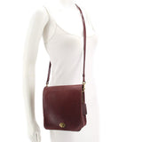 COACH VINTAGE RECONDITIONED COMPACT POUCH SHOULDER BAGS OXBLOOOD