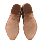 FRYE suede booties inner soles with embossed FRYE logo