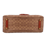 COACH WILLOW TOTES BROWN SIGNATURE