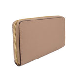 COACH CROSSGRAIN LONG ZIP AROUND WALLETS TAUPE
