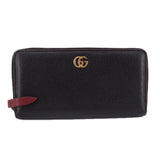 GUCCI MARMONT ZIP AROUND WALLETS BLACK