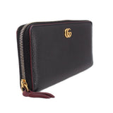 GUCCI MARMONT ZIP AROUND WALLETS BLACK