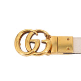 GUCCI REVERSIBLE THIN BELTS BLACK/CREAM US XL