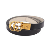 GUCCI REVERSIBLE THIN BELTS BLACK/CREAM US XL