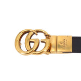 GUCCI REVERSIBLE THIN BELTS BLACK/CREAM US XL