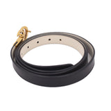 GUCCI REVERSIBLE THIN BELTS BLACK/CREAM US XL