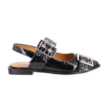 STEVE MADDEN BUCKLE FLATS BLACK 9 US