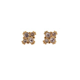 FREIDA ROTHMAN 14K GOLD VERMEIL & CUBIC ZIRCONIA EARRINGS