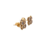 FREIDA ROTHMAN 14K GOLD VERMEIL & CUBIC ZIRCONIA EARRINGS