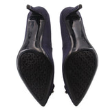 KARL LAGERFELD JEWELED HEELS NAVY 8 US