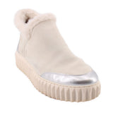 VOILE BLANCHE SUEDE PLATFORM SILVER 7.5 US