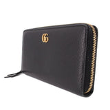 GUCCI MARMONT ZIP AROUND WALLETS BLACK
