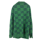 GUCCI LOGO CARDIGANS GREEN/NAVY S