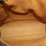 Cabas tote interior lining, beige fabric with visible stitching at top seam