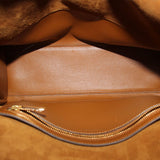 TORY BURCH LARGE LEE RADZIWILL SHOULDER BAGS CARAMEL